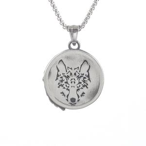 Stainless Steel Nordic Viking Odin Fenrir <b>Wolf</b> Men's Amulet <b>Necklace</b> <b>Wolf</b> Head Pendant for Viking Jewelry - Product Image 2