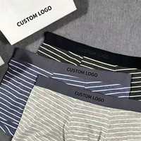 Boxers pour hommes avec logo personnalisé, en coton imprimé, grandes tailles, vente en gros, directement de l'usine