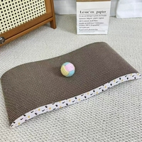 Griffoir pour chat durable et résistant à l'usure, design incurvé pour étirer les membres, grande taille, en carton ondulé rectangulaire