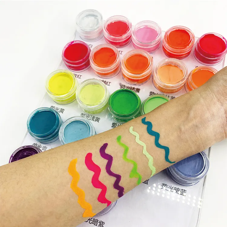 Water Activated Split Cake Eyeliner Hydra Liner Makeup UV Pastel Neon Color Face Body Paint