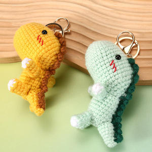 Lote de llaveros colgantes de muñecos de dinosaurio de ganchillo hechos a mano con hilo, <span class=keywords><strong>mini</strong></span>, bonitos, de amigurumi, con forma de animal de juguete - Product Image 2