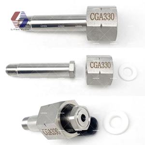 Régulateur <span class=keywords><strong>de</strong></span> <span class=keywords><strong>gaz</strong></span> CGA-510 Entrée vers <span class=keywords><strong>raccord</strong></span> mâle NPT 1/4 pouce Acier inoxydable 316L Raccords d'entrée pour régulateur <span class=keywords><strong>de</strong></span> propane acétylène - Product Image 3