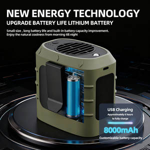 Ventilatore da Cintura Robusto per Lavoro all'Aperto 8000mAh Ventilatore Portatile con Clip da Cintura e <span class=keywords><strong>Power</strong></span> Bank 13000RPM Vento Forte e Torcia LED - Product Image 5