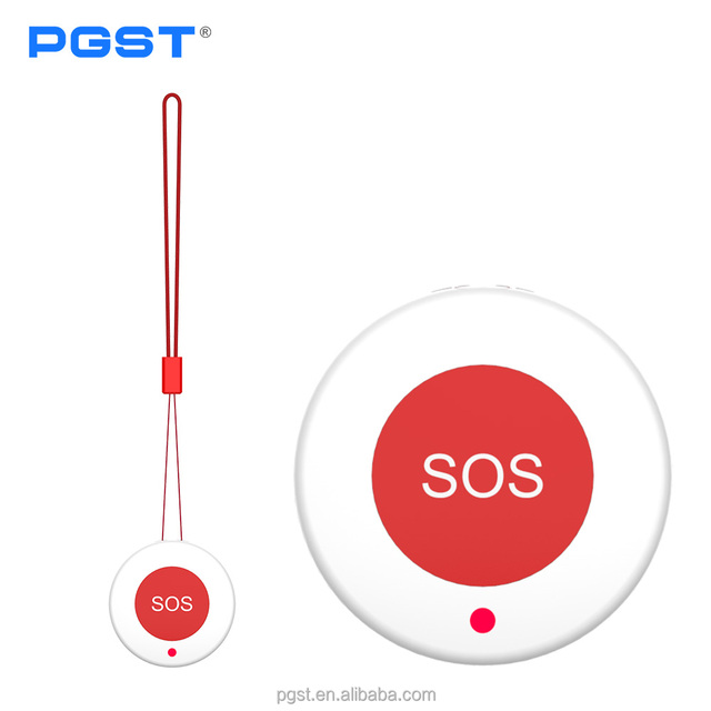 PGST Factory Wholesale Wireless Smart SOS Emergency Button Lanyard One-Key Long Battery Life Low Power Consumption Personal