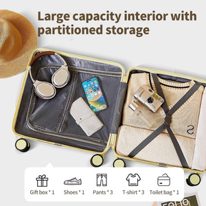 กระเป๋าเดินทางเด็กสีสันสดใส ขายดี สำหรับเดินทาง ขนาด 18 20 นิ้ว ล้อหมุนเงียบ 360 องศา ขนาดพก<span class=keywords><strong>พา</strong></span>ขึ้นเครื่อง - Product Image 4