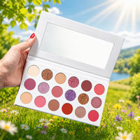 Palette de fards à paupières minéraux personnalisable 18 couleurs, marque propre, pigments waterproof, poudre sèche pour carnations claires et foncées, effet scintillant