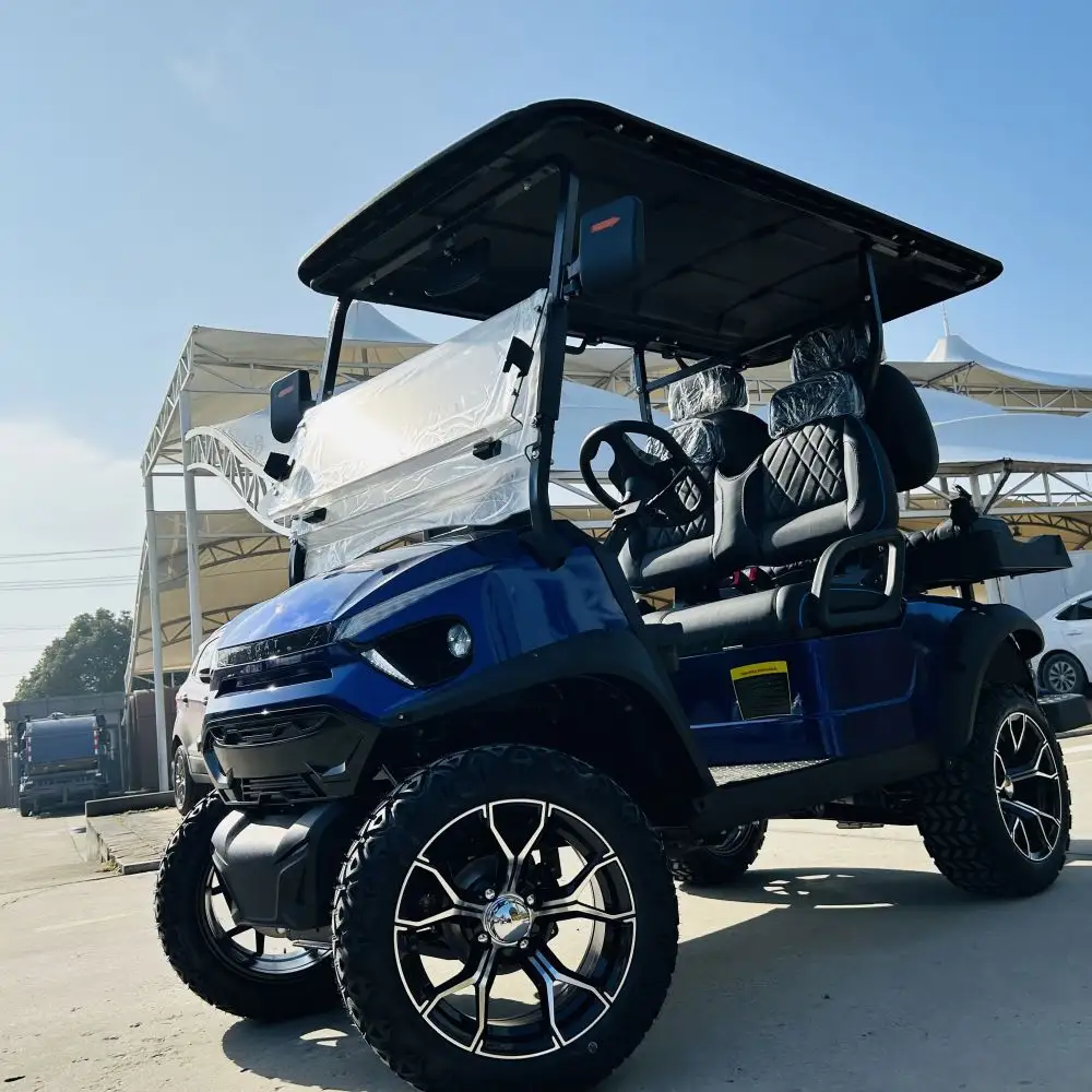 Carrinho de golfe elétrico de 6 lugares para caça, carrinho de golfe de lítio projetado recentemente