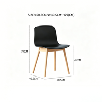 Chaise de salle à manger ergonomique en plastique la plus vendue pour l'extérieur, les hôtels et la cuisine