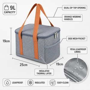 BSCI Usine Directe Taille Personnalisée Feuille D'aluminium Isolé Sacs Isothermes Étanche Lettre Motif Livraison De Nourriture Pique-Nique Camping - Product Image 2