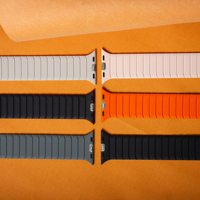 RYB Bracelet magnétique en silicone réversible de haute qualité 49 mm 42 mm 46 mm, conception personnalisée OEM, bracelet de montre intelligente sport bicolore