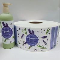 Étiquette adhésive en vinyle imperméable écologique imprimée sur mesure pour liquide vaisselle, savon, emballage de bouteilles alimentaires