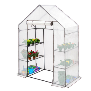 Invernadero de Jardín Portátil de 4 Niveles, Fácil de Instalar, Sostenible, Impermeable, con Cubierta de PE y Estructura Metálica Reforzada - Product Image 1