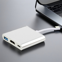 Nouvel adaptateur de concentrateur haute vitesse 3-en-1 de type C USB 3.0 compatible avec les tablettes de bureau téléphones mobiles ordinateur portable