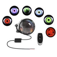 Promotion Usine : Phares LED de Voiture à 6 Modes, Feux de Brouillard Dynamiques Clignotants, Yeux de Diable, Lentille de Projecteur, Accessoires d'Éclairage Automobile