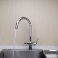 Robinet mélangeur d'évier de cuisine avec filtre purificateur d'eau, eau froide et chaude, 5 en 1, chromé