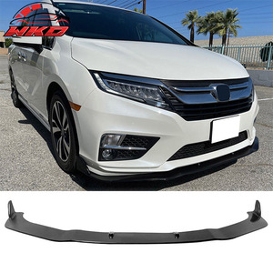 Convient pour Honda Odyssey 2018-2020, lèvre de pare-chocs avant style SLT, non peinte, noire - Product Image 1