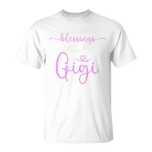 Camiseta para el Día de la Madre con la frase: Mis bendiciones favoritas me llaman Gigi, abuela - Product Image 1