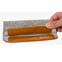 Pochette de table en feutre de cuir, Logo personnalisé, porte-monnaie pour téléphone portable, porte-documents, mallette, sac de boîte