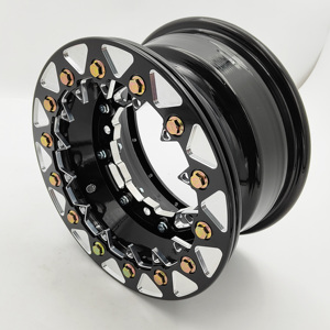 Velg ATV 10 inci 4/156, 10x5, Offset 3+2, Velg Beadlock 3 Bagian Cocok untuk Yamaha Raptor 700 Yfz 450 Suzuki Ltr 450 Ltz400 - Product Image 1