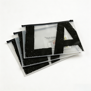 Sacs en plastique transparents givrés avec fermeture éclair, imprimés avec un logo personnalisé, recyclables, pour vêtements, t-shirts, <span class=keywords><strong>sous</strong></span>-vêtements, vêtements, sacs à fermeture éclair CPE - Product Image 2