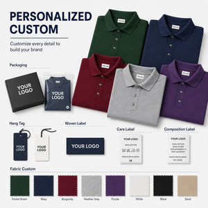 Polo à boutons pression pour homme en coton 100% avec logo personnalisé, respirant, décontracté, pour entreprise, vente en gros, uniforme d'équipe de golf, plusieurs couleurs - Product Image 5