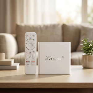 XS97 RK14 4K Smart TV Box Quad Core 2+8GB BT 5.0 WiFi Dual Android 14 con 1 Año de Garantía - Product Image 1