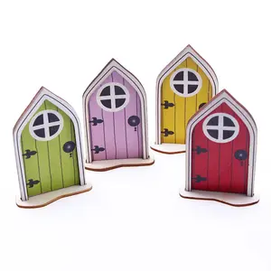 Wooden fairy door, garden decoration wooden fairy door,DIY wooden toys mini furniture model