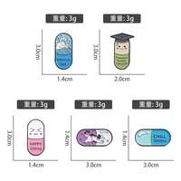 Broche Chat de Dessin Animé Pilule du Bonheur, Épingles en Métal Amusantes pour Survivant d'École de Pharmacie, Badges Revers Émaillés Médicaux Personnalisés, Souvenir