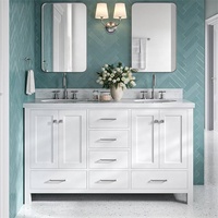 Cavio Meuble sous-vasque de salle de bain Conception de lavabo personnalisé Meuble sous-lavabo double Meuble sous-lavabo avec miroir