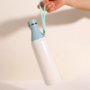 Nouvelle bouteille isotherme en acier inoxydable de 20 oz personnalisable avec poignée, portable, anti-fuite, pour le sport - Product Image 6