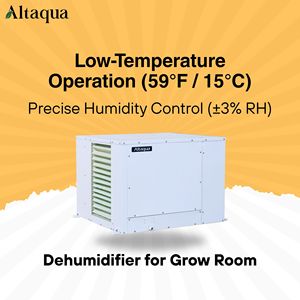 Altaqua <b>Dehumidifier</b> Grow Room Low Temperature Operation for Cultivation Room Custom Size Available - Product Image 1