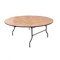 Table pliante en bambou ignifuge avec plateau tournant réglable ; Utilisation pour banquets, conférences/formation, hôtels ; Mobilier d'hôtel