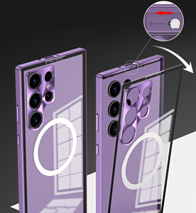 Khung hợp kim nhôm với từ trường hợp điện thoại rõ ràng cho Samsung <span class=keywords><strong>Galaxy</strong></span> S23 siêu kim loại trường hợp điện thoại cho Samsung S23 S24 S25 - Product Image 3