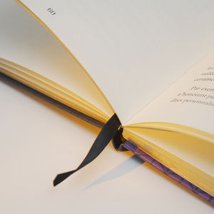 Factory Wholesale Customized <b>A4</b> A5 A6 Pu <b>Leather</b> Gold Edge Hardcover Sewing Bound Film Laminated Embossed/Debossed <b>Notebooks</b> - Product Image 5