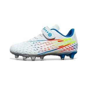 Nuevas <span class=keywords><strong>botas</strong></span> de fútbol para interiores para niños y niñas, zapatos de fútbol para niños con cierre de Velcro transpirable antideslizante y diseño sin ataduras - Product Image 1