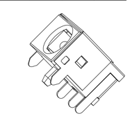 Connecteur d'alimentation DC BSUN Custom DC0044B 3PIN 5.9mm DIP Jack
