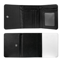 Dompet pria sublimasi desain kustom kosong tempat kartu dompet kanvas kulit PU lipat tiga untuk pria