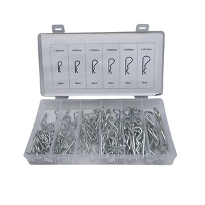 110pcs kẽm mạ thép cotter kẹp tóc R Clips Fastener Assortment Kit Hitch clevis Pin hộp-sản phẩm loại <span class=keywords><strong>pins</strong></span> - Product Image 1