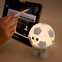 Lampe de nuit en silicone en forme de ballon de football, LED rechargeable, lumière de sommeil pour chambre d'enfant, cadeau de football, lumière de chambre
