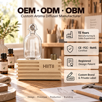 Fabricant de diffuseurs nébulisants OEM ODM OBM, diffuseur d'arômes d'huiles essentielles sans eau en verre et bois naturel fait main