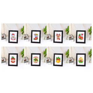 Kit di Pittura Diamante 5D Miniatura Natalizia, Set con Babbo Natale, Pupazzo di Neve, Campanella e Renna, Kit per Principianti - Product Image 3