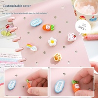Carnet A5 à perforations champignon, classeur à feuilles mobiles, pages intérieures remplaçables DIY, bloc-notes personnalisé pour étudiants et salles de classe - Chine