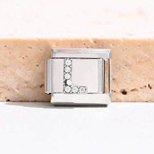 Modular Letter Bracelet Set Zinc Alloy Crystal Rhinestone Pave Setting DIY Jewelry Unisex Gift Wearable Accessories - Product Image 4