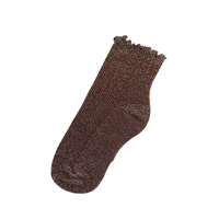 Chaussettes pour femmes en or et argent brillant, chaussettes à paillettes personnalisées