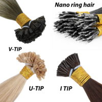 Vente en gros de cheveux humains vierges russes Extension de cheveux blancs doublement étirés Pointe plate Kératine Extensions de cheveux à pointe K pré-collée