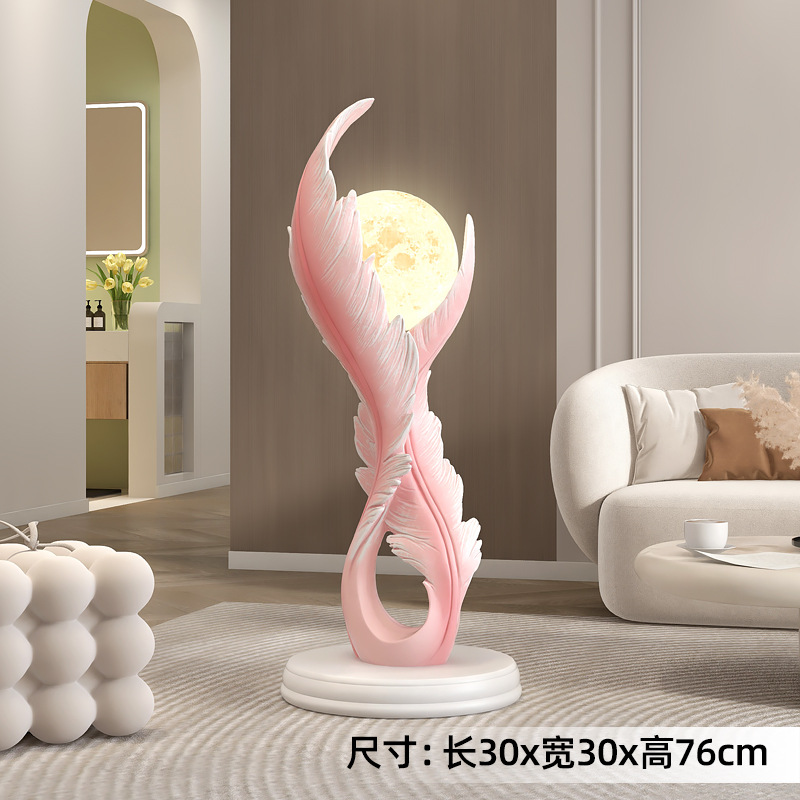 Art Feather floor lamp - pink height 76cm