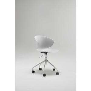 เก้าอี้หมุนได้ ทำจากโลหะและโพลีโพรพิลีนสีขาว - Product Image 1