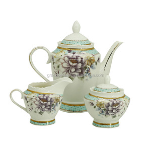 Chaozhou Fine Royal 17 Pcs 24pcs Bone China Ceramic <strong>Arabian</strong> Russian Porcelain <strong>Tea</strong> <strong>Set</strong> - Product Image 3