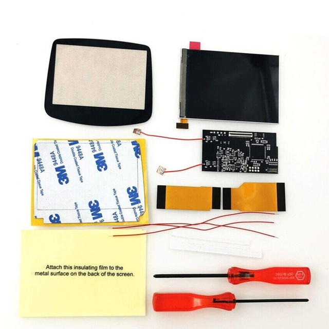 Hispeedido 2 in 1 Touch Version 8 Colors Mod IPS V2 High Backlight Screen Kit for Game Boy Advance Console