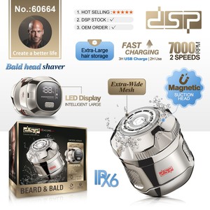 Afeitadora Eléctrica para Hombre DSP Bald Head Shaver 7000 RPM, Resistente al Agua IPX6, Recargable por USB - Product Image 1